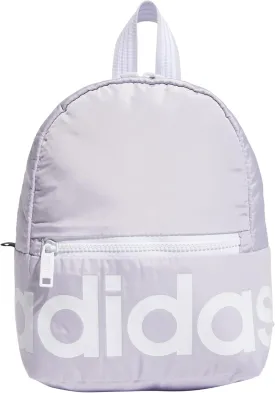 adidas Linear Mini Backpack Small Travel Bag Discontinued, Purple Tint/White, OSFA