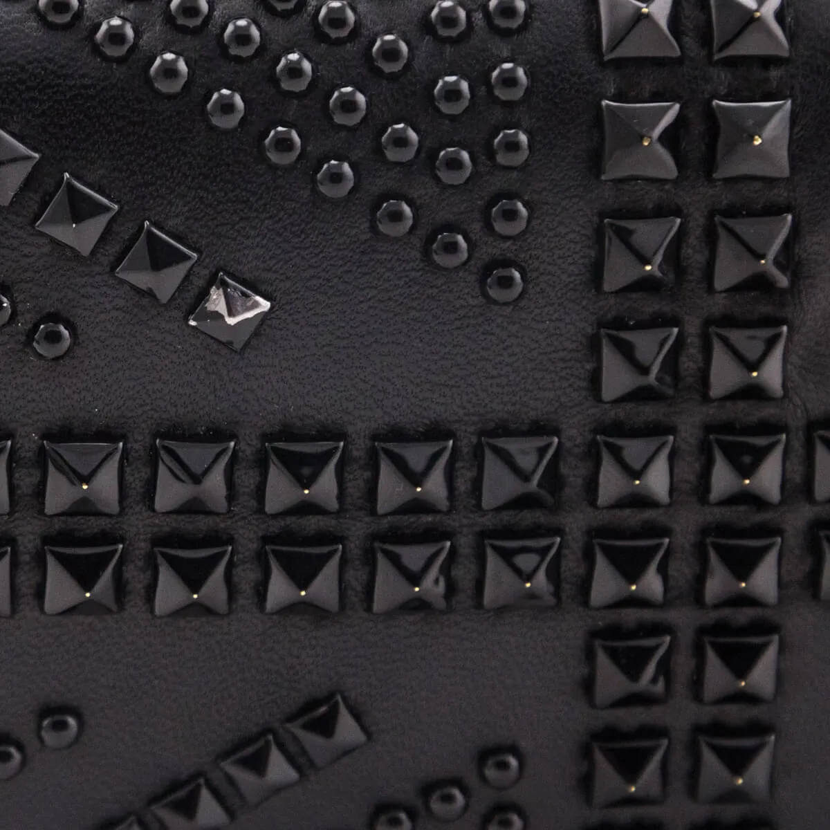 Alexander McQueen Black Nappa Studded Britannia Skull Box Clutch
