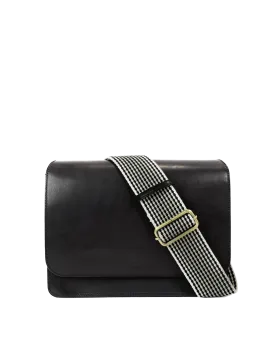 Audrey Black Checkered Classic Leather