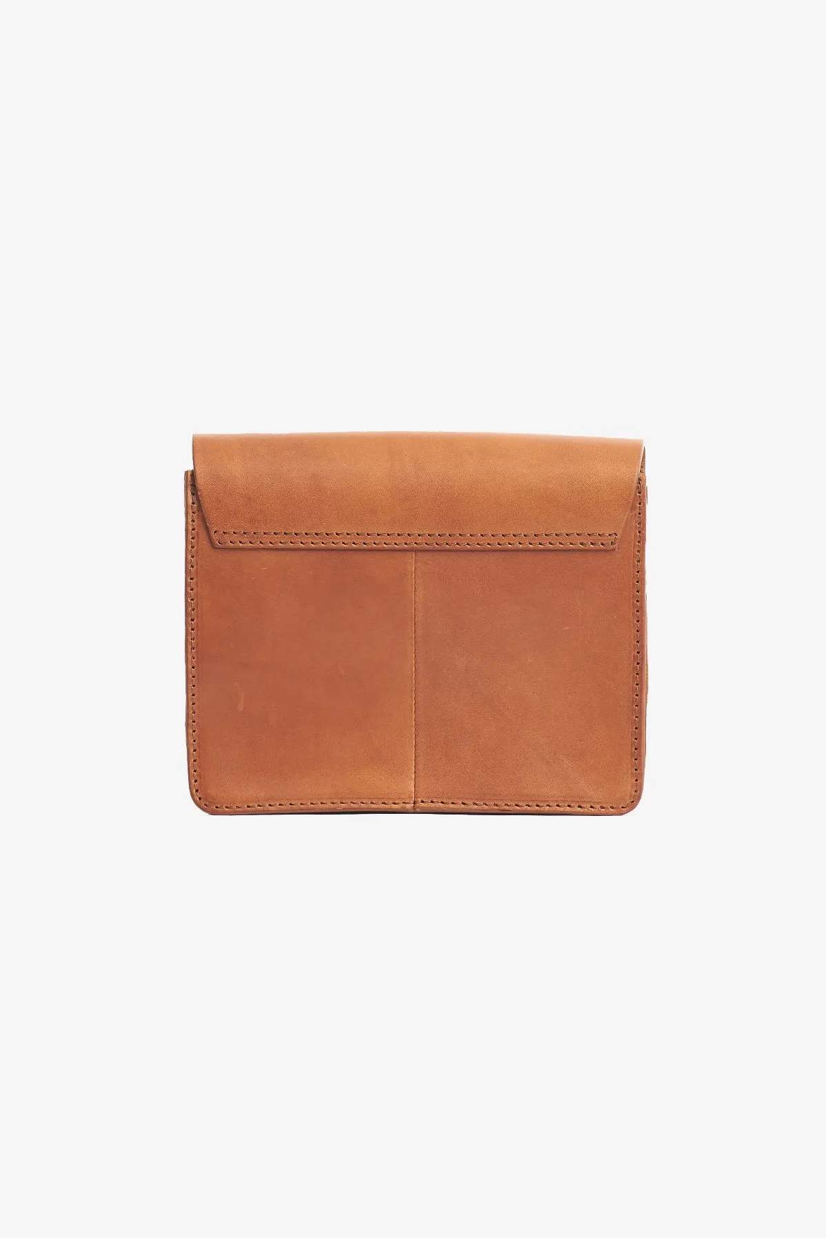 Audrey Mini Cognac Checkered Classic Leather