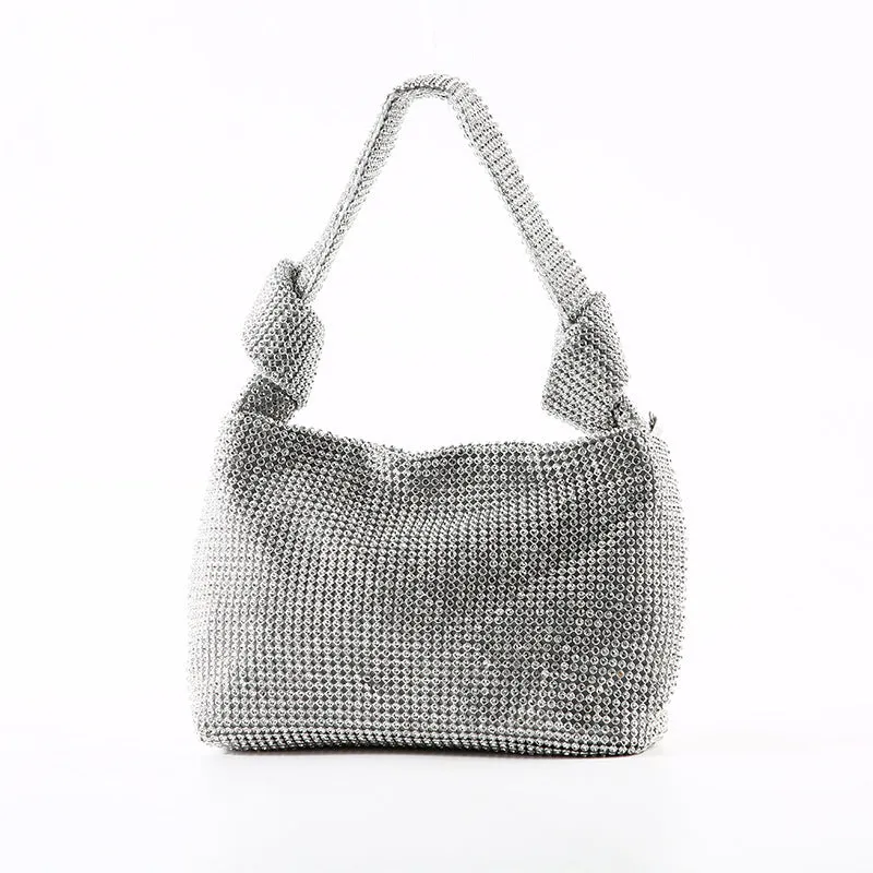 Black Knot Rhinestone Purse