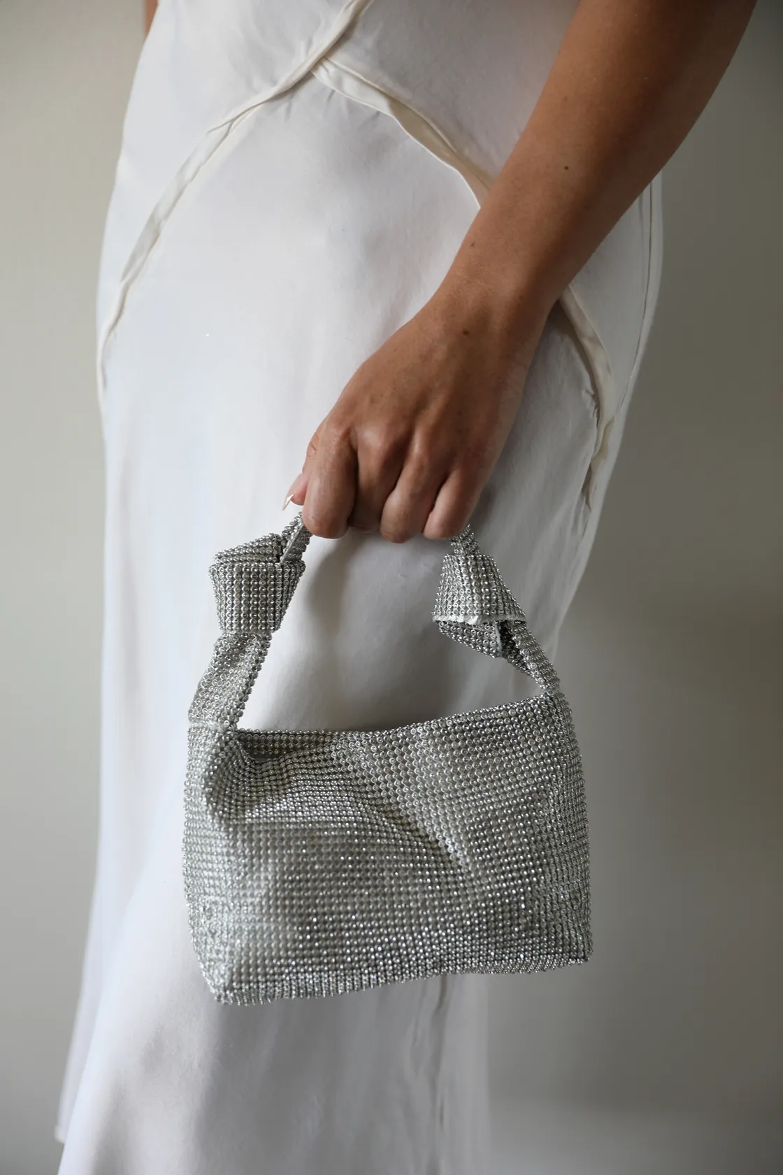 Black Knot Rhinestone Purse