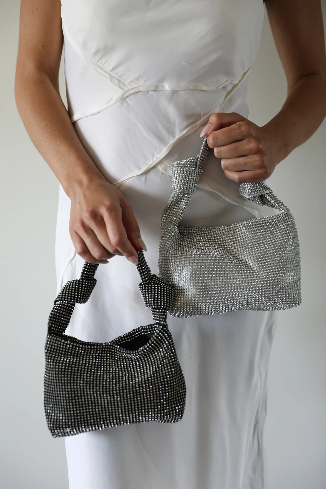 Black Knot Rhinestone Purse