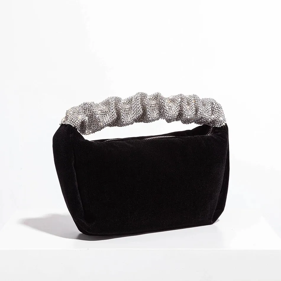 Black Rhinestone Evening Bag
