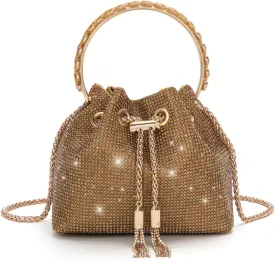 Bling Crystal Rhinestone Purse for Women Sparkly Clutch Handbag Crossbody Bag for Evening Wedding Party Prom