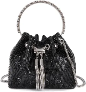 Bling Crystal Rhinestone Purse for Women Sparkly Clutch Handbag Crossbody Bag for Evening Wedding Party Prom