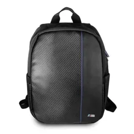 BMW M Series Carbon Navy Stripe Laptop Bag for 15" Black - BMBPCO15CAPNBK