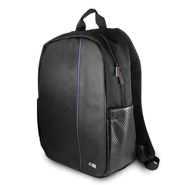 BMW M Series Carbon Navy Stripe Laptop Bag for 15" Black - BMBPCO15CAPNBK