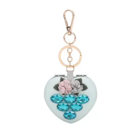 Brangio Elegant Heart Gem Keychain Case
