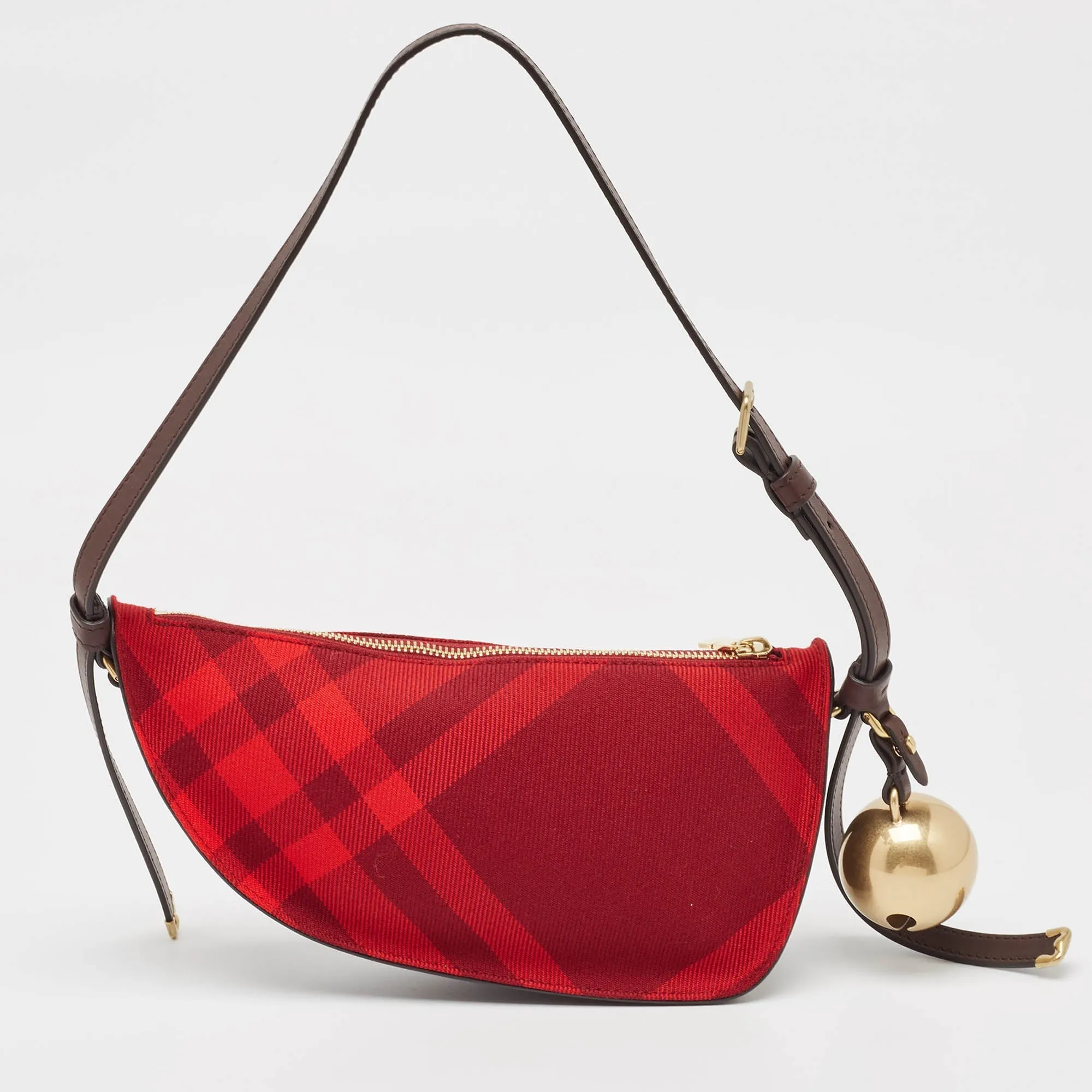 BURBERRY Ripple IP Check Fabric Mini Shield Sling Bag