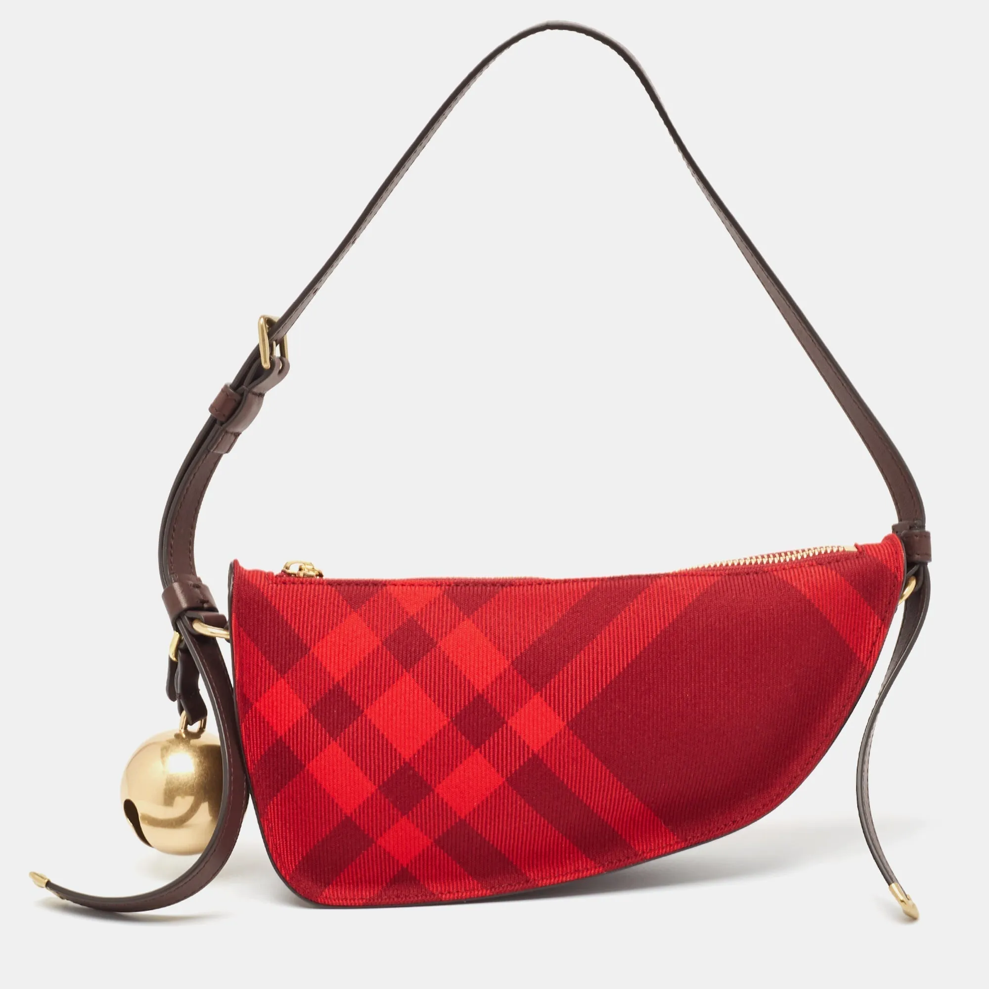 BURBERRY Ripple IP Check Fabric Mini Shield Sling Bag