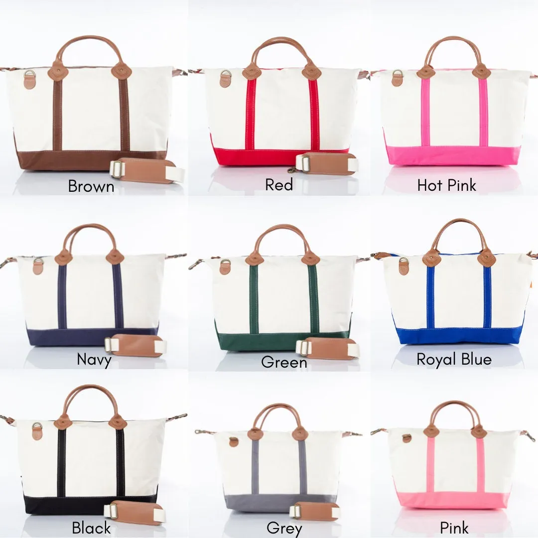 Canvas and Leather Weekender Bag
