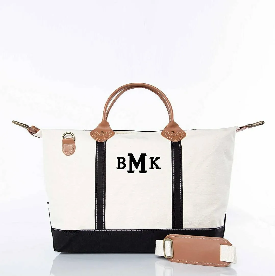 Canvas and Leather Weekender Bag