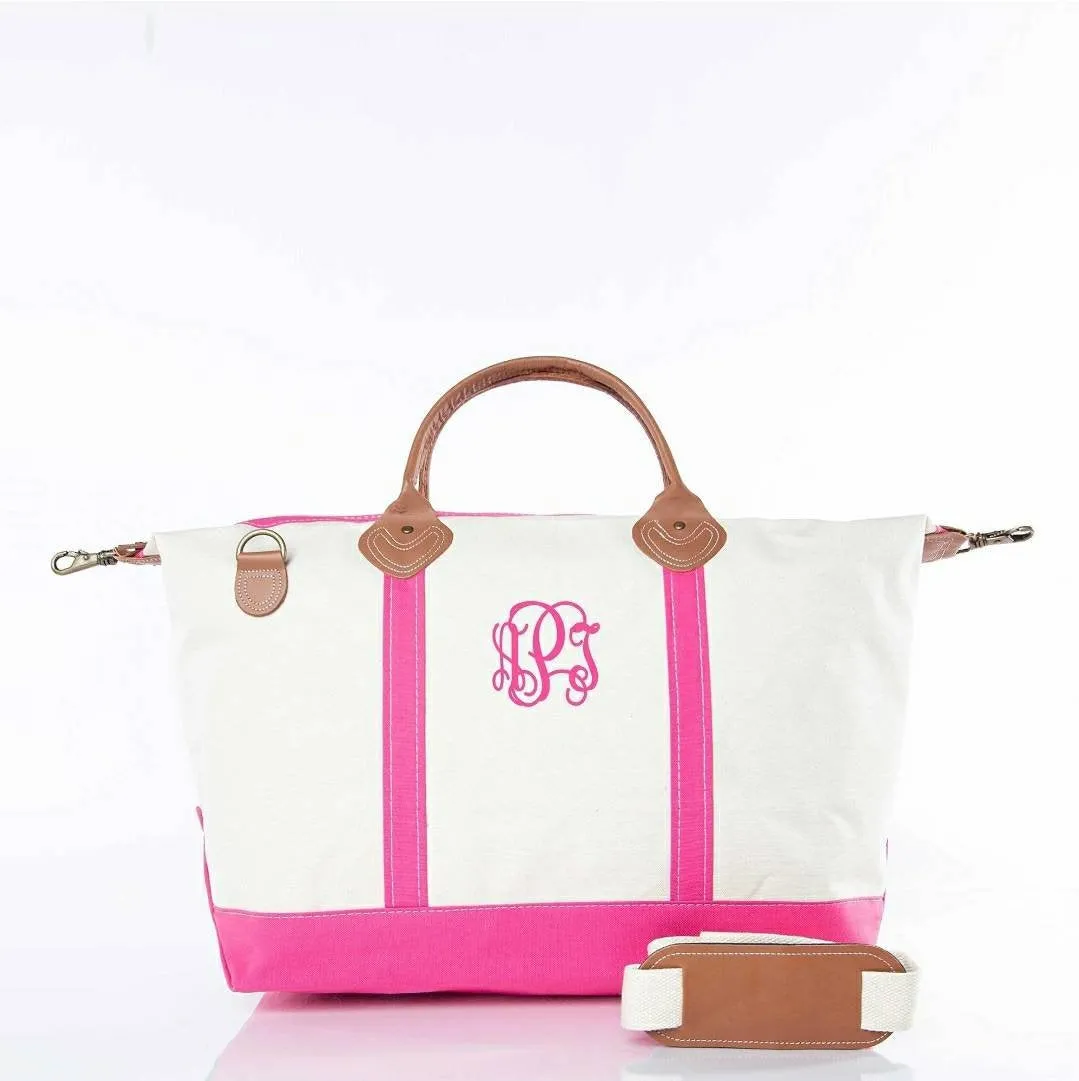 Canvas and Leather Weekender Bag