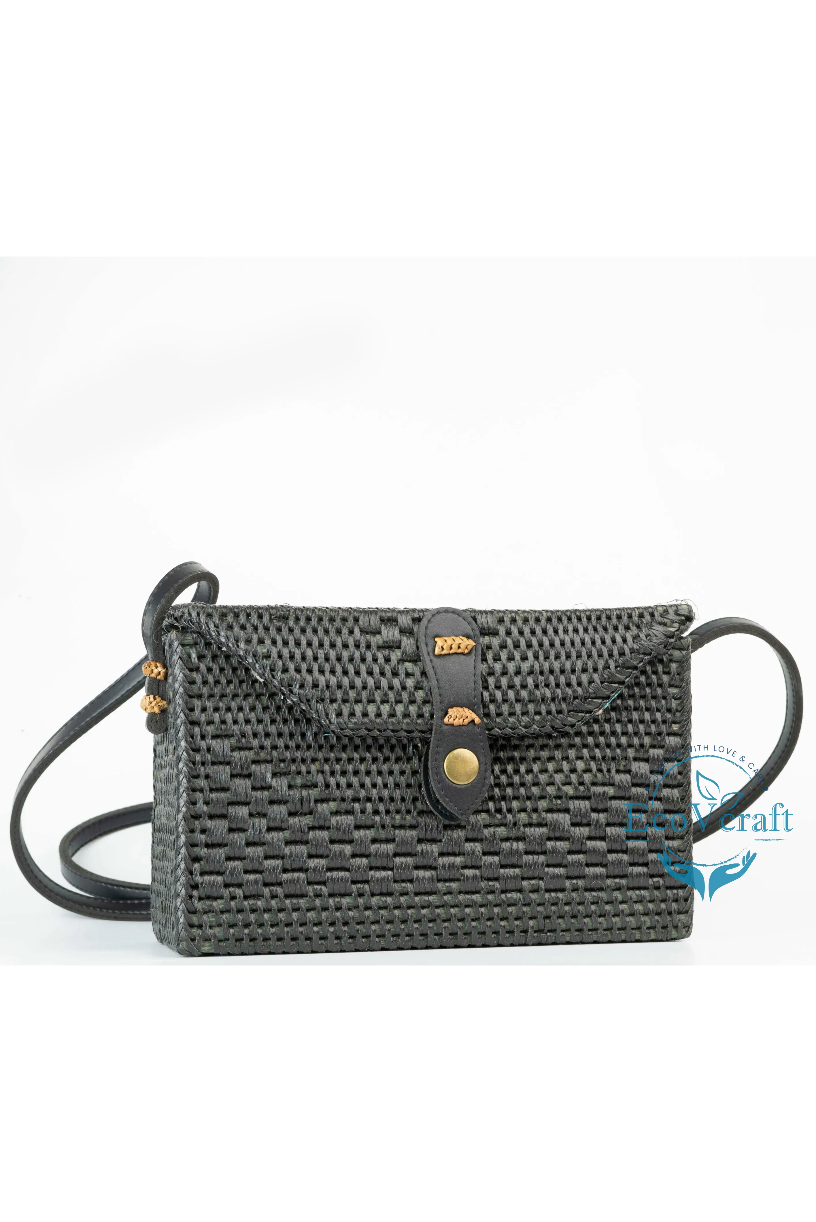 Checks Black Box Rectangular Sling Bag