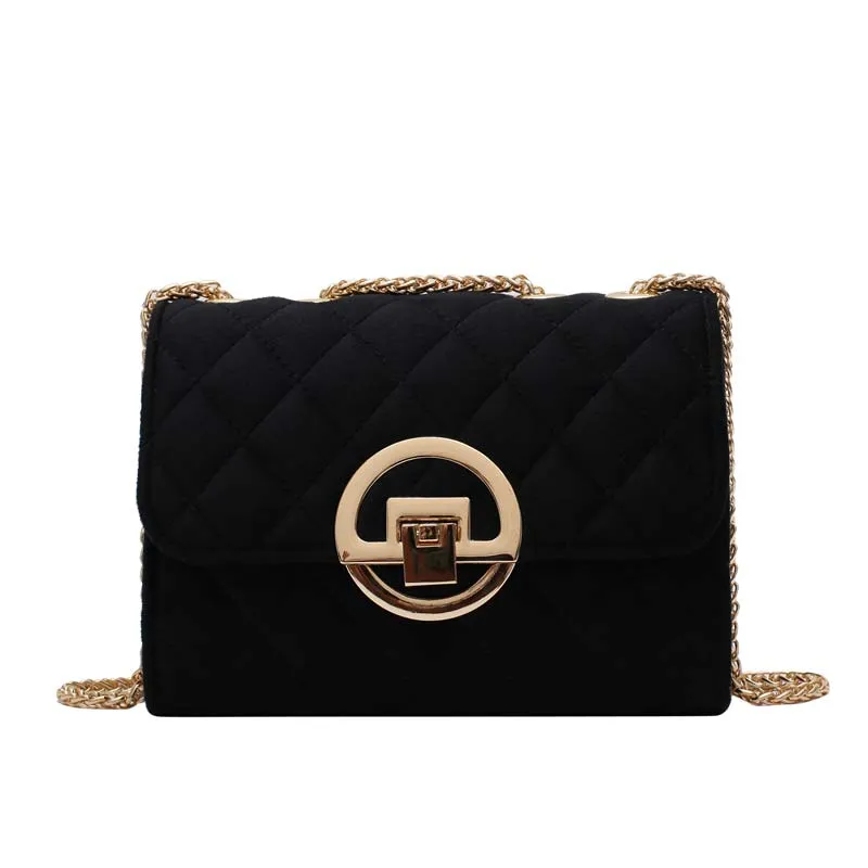 Christmas Gift Winter Solid Color Velvet Small Crossbody Bags For Women 2021 Lady Shoulder Messenger Bag Luxury Designer Purses and Handbags