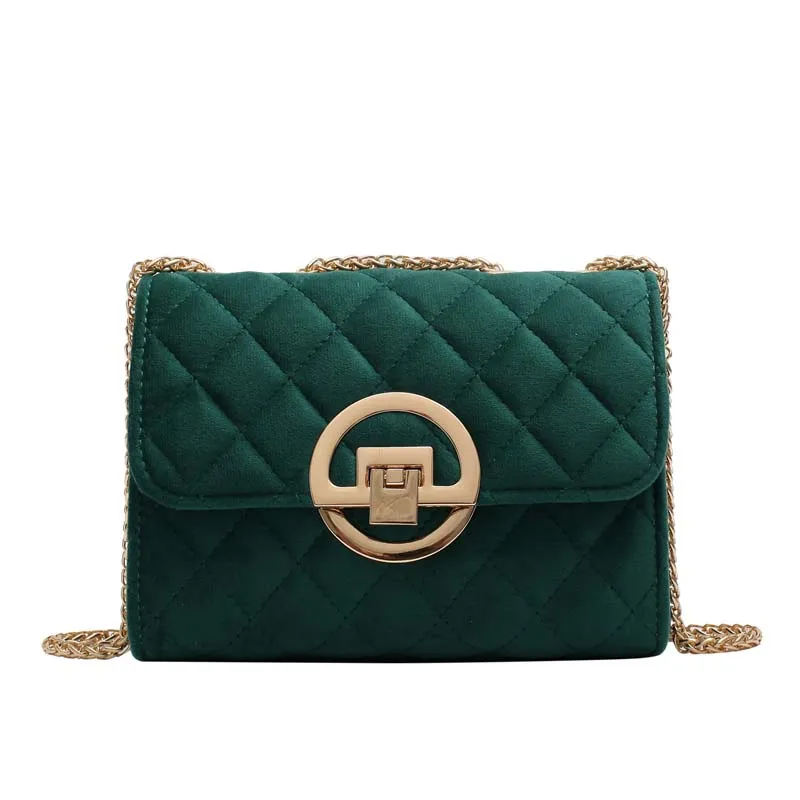 Christmas Gift Winter Solid Color Velvet Small Crossbody Bags For Women 2021 Lady Shoulder Messenger Bag Luxury Designer Purses and Handbags