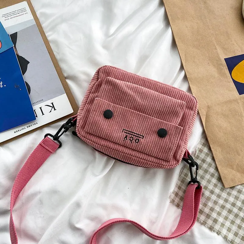 Christmas Gift Women Bag Leisure Single Shoulder Messenger Bag Small Square Bag Corduroy Bag Small Women Bag Cross Body
