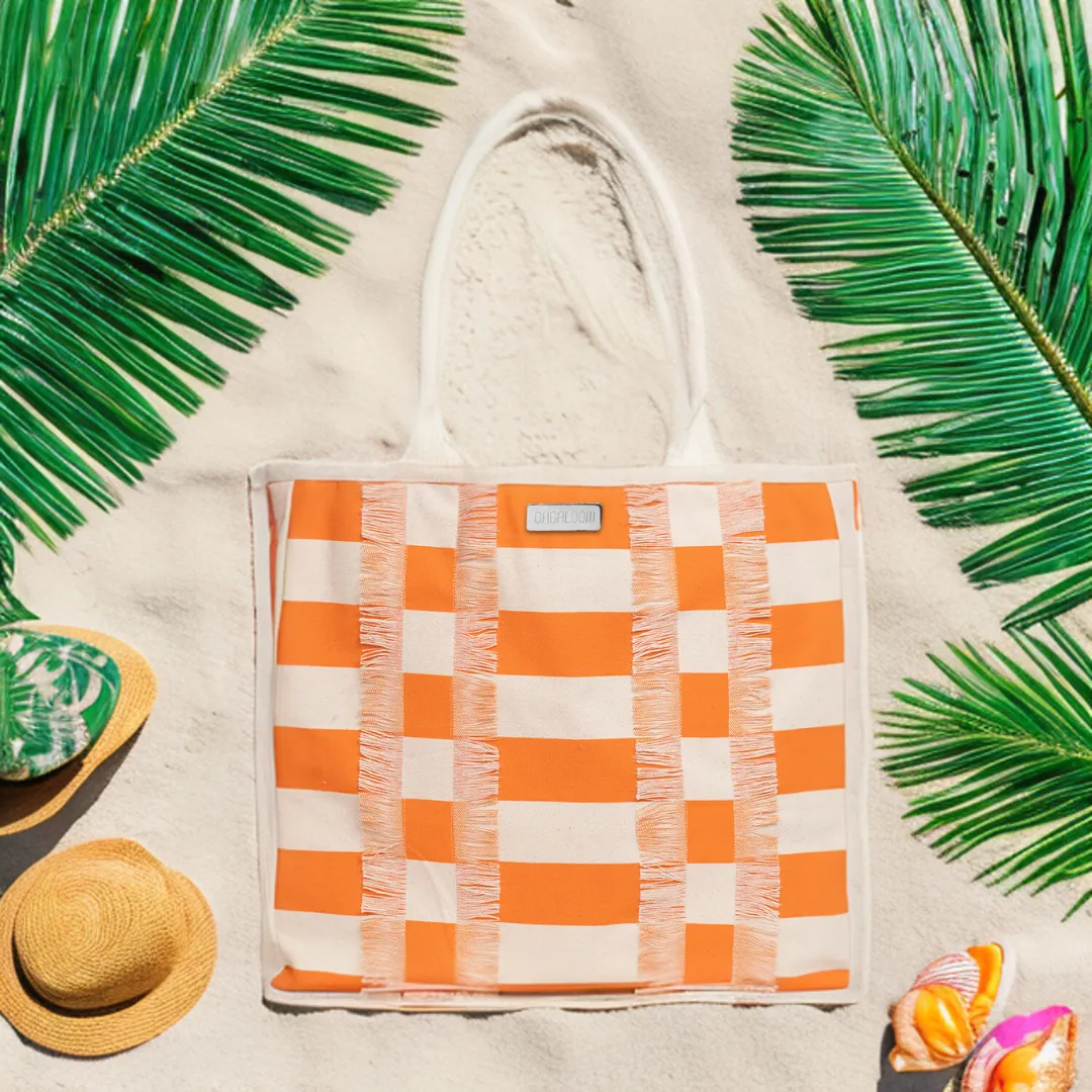 Coastal Stripes Box Tote