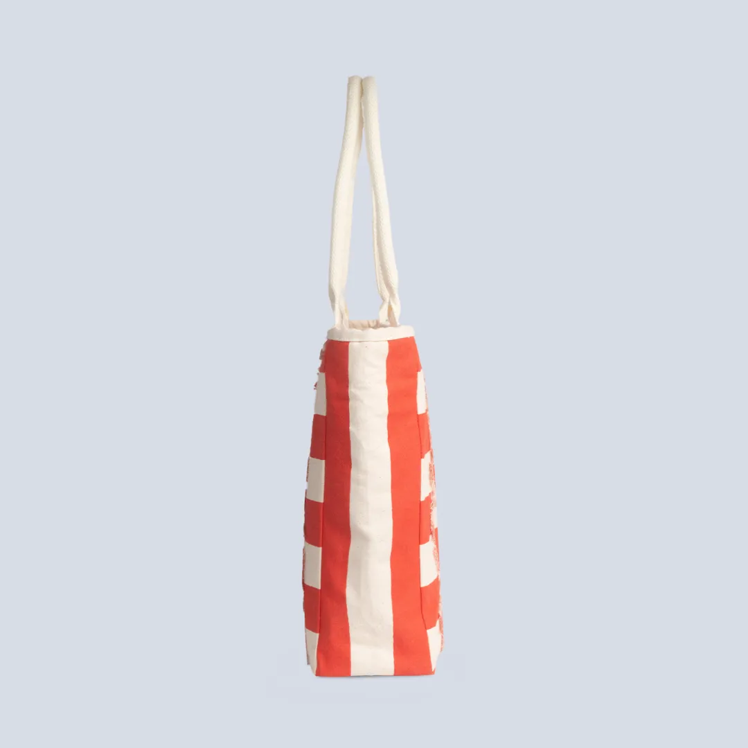 Coastal Stripes Box Tote