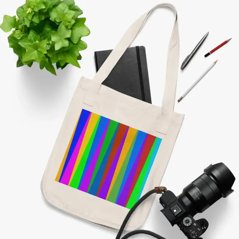 Colorful Stripes Canvas Tote Bag that Feels Good