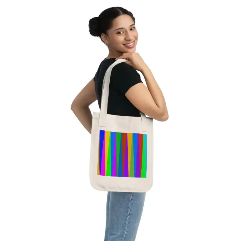 Colorful Stripes Canvas Tote Bag that Feels Good