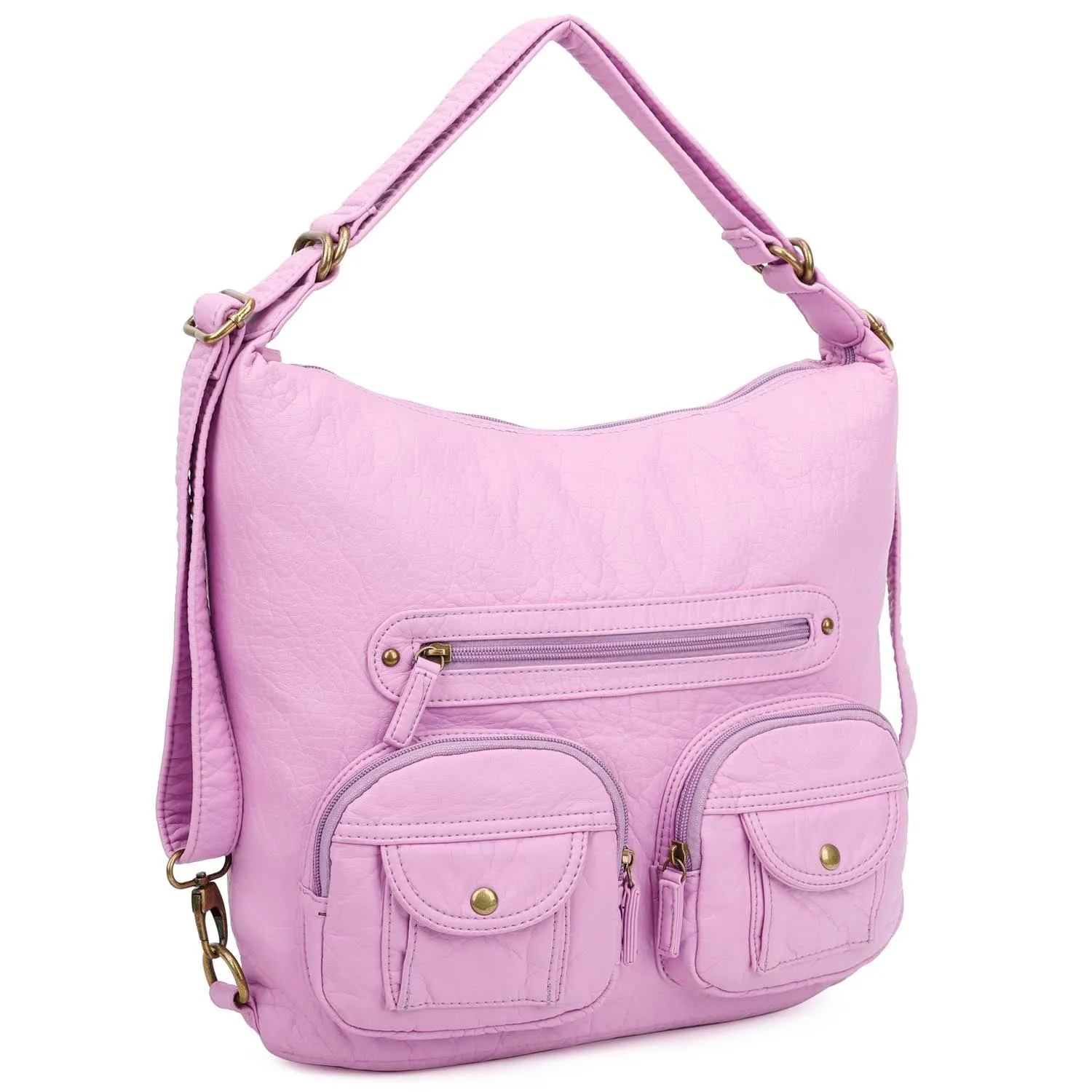 Convertible Crossbody Backpack - Light Purple