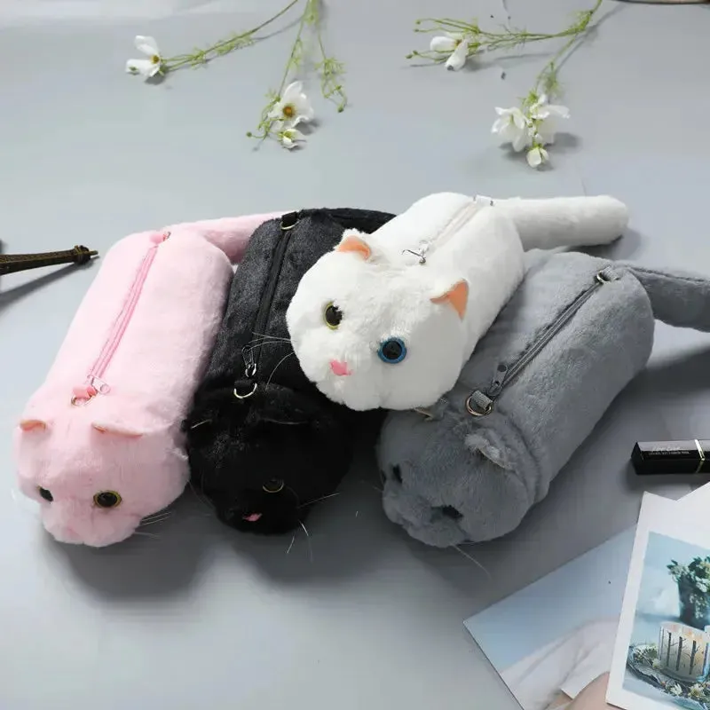 Cute Cat Plush Shoulder Bag for Girls – Fun and Adorable Fur Messenger Bag for Pre-teens