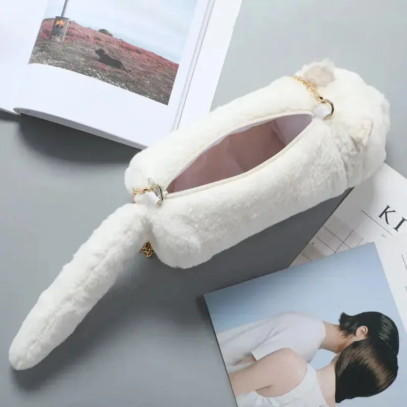 Cute Cat Plush Shoulder Bag for Girls – Fun and Adorable Fur Messenger Bag for Pre-teens