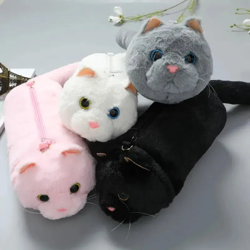 Cute Cat Plush Shoulder Bag for Girls – Fun and Adorable Fur Messenger Bag for Pre-teens