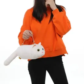 Cute Cat Plush Shoulder Bag for Girls – Fun and Adorable Fur Messenger Bag for Pre-teens