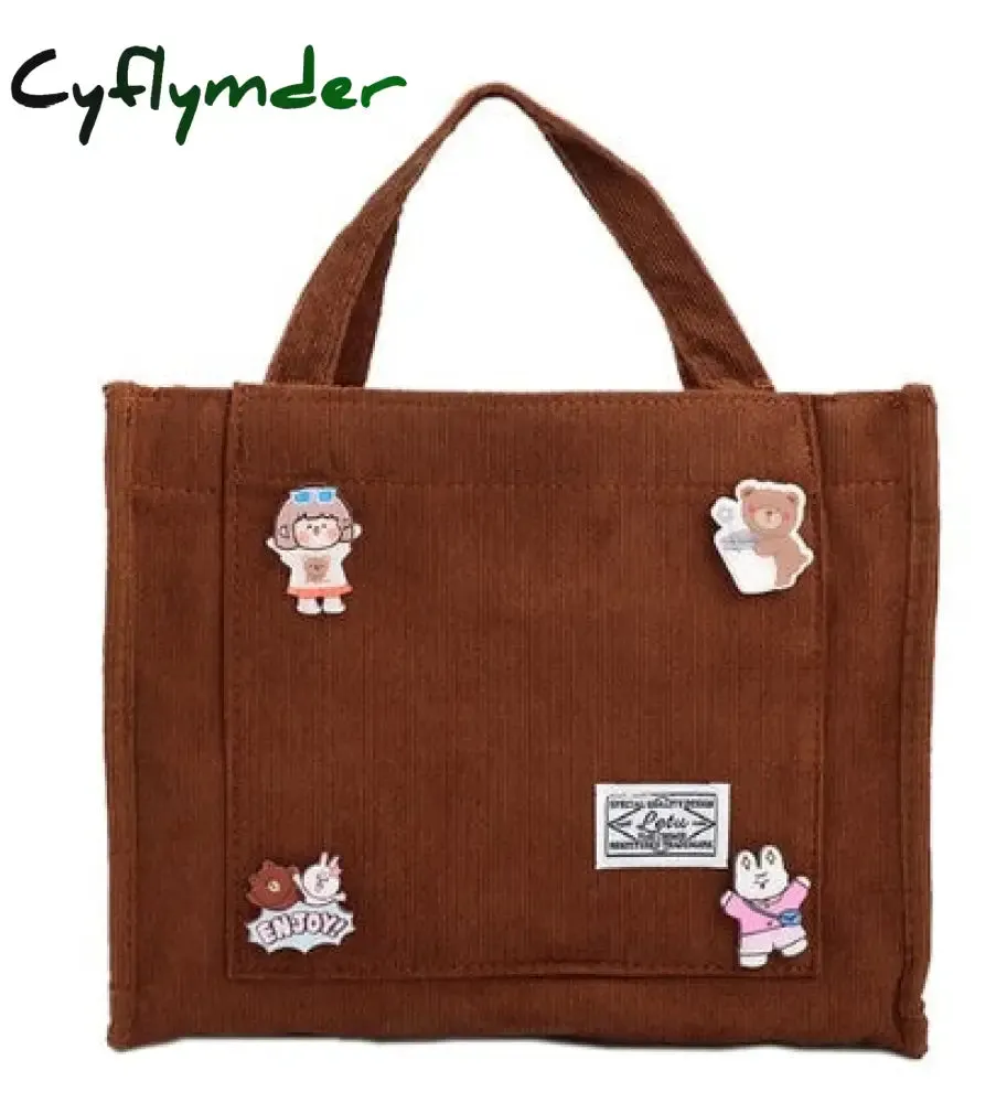 Cyflymder Corduroy ladies handbags new trend single shoulder bag solid color buckle messenger bag small square bag