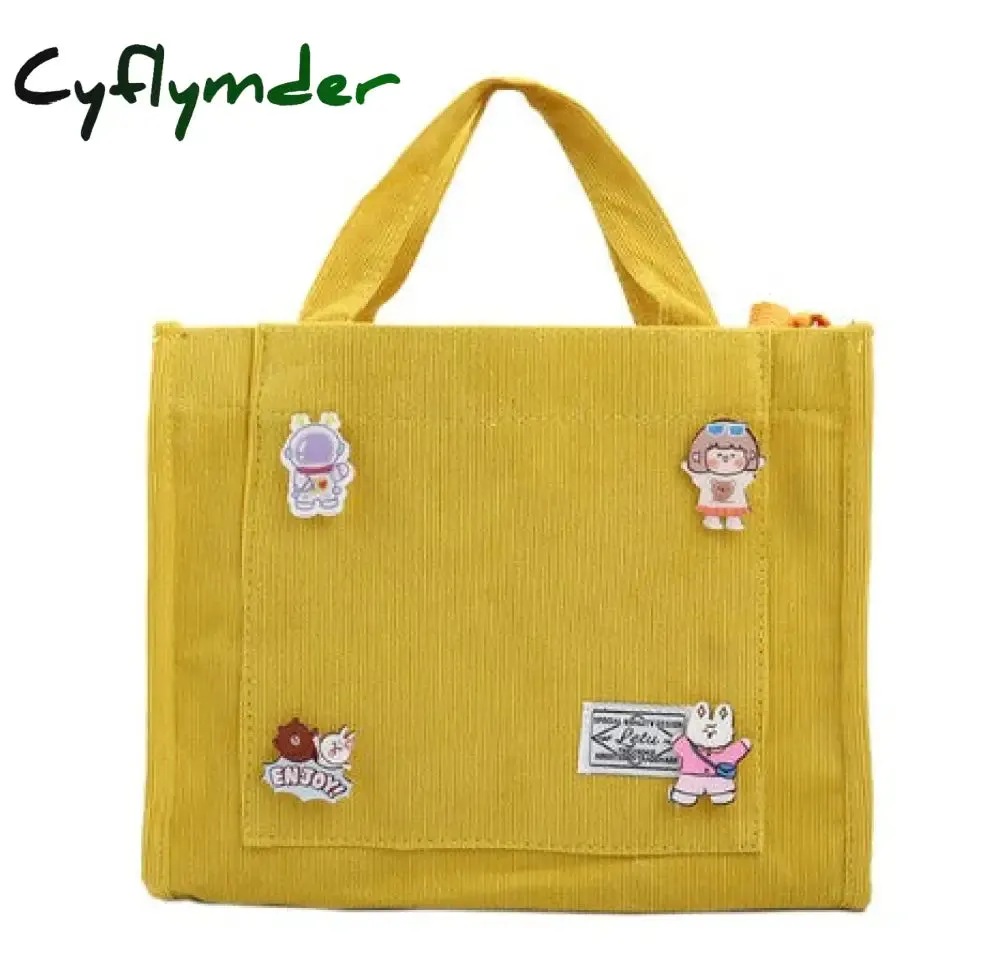 Cyflymder Corduroy ladies handbags new trend single shoulder bag solid color buckle messenger bag small square bag