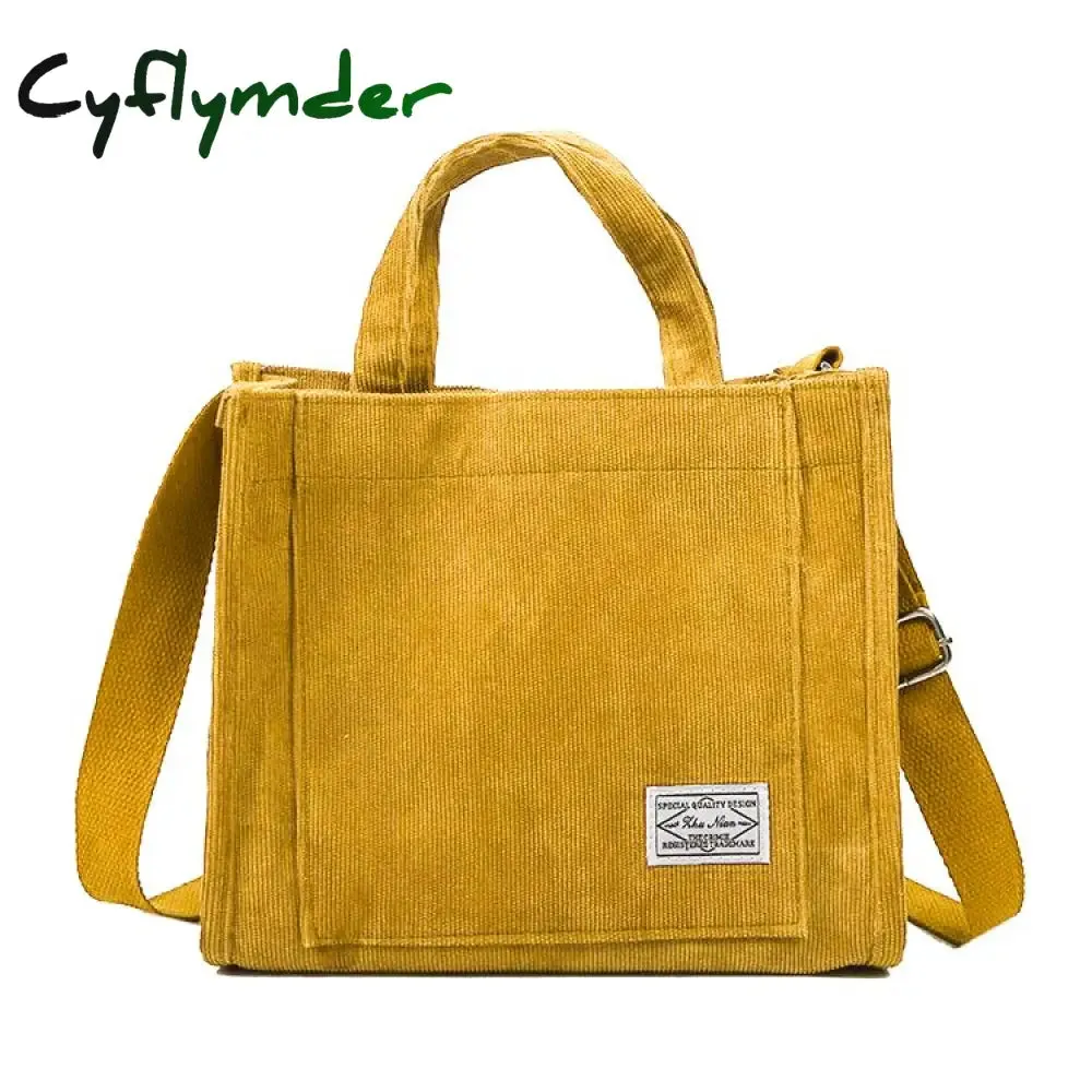 Cyflymder Corduroy ladies handbags new trend single shoulder bag solid color buckle messenger bag small square bag