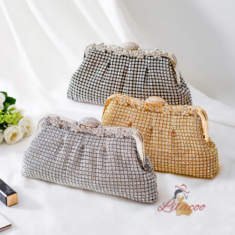 Dinner Diamond-encrusted Clutch Satchel