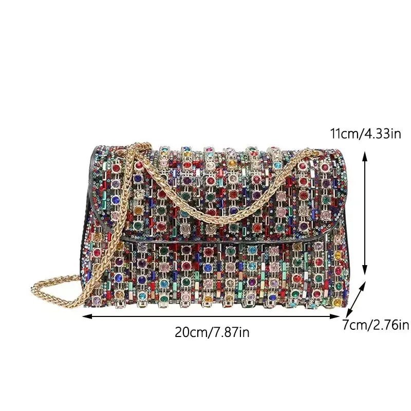 Elegant Purse  Fashion Bag for Party Women Elegant And Versatile Rhinestone Purse Luxury Designer Handbags High Quality 2024 Tote Bag