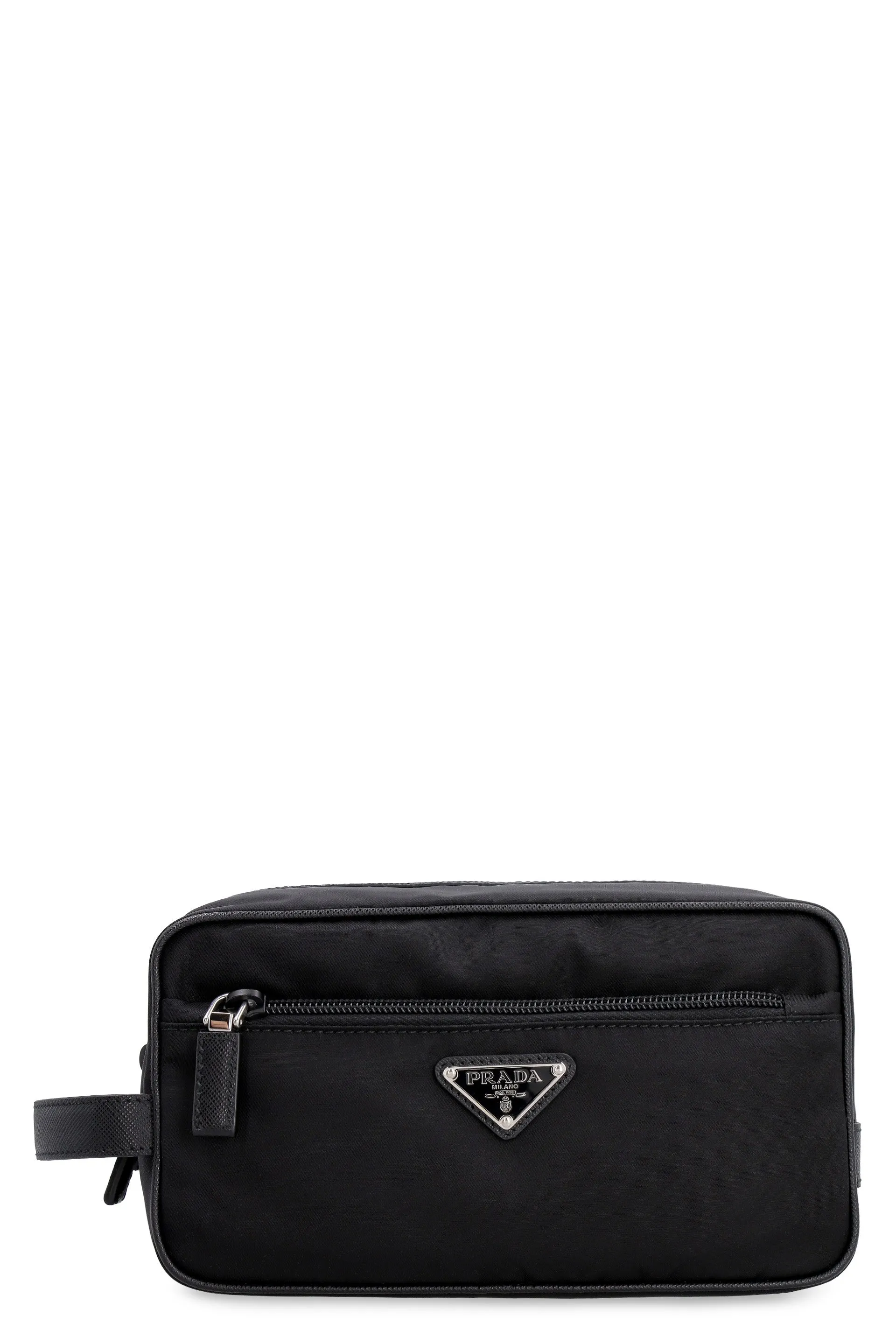 FABRIC VANITY CASE WITH LEATHER