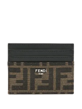 FENDI Mini Jacquard Leather Wallet - Stylish & Compact