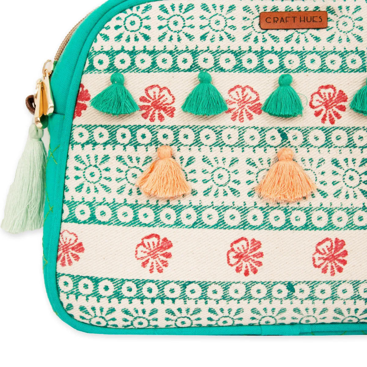 Green Stripes Canvas Sling Bag