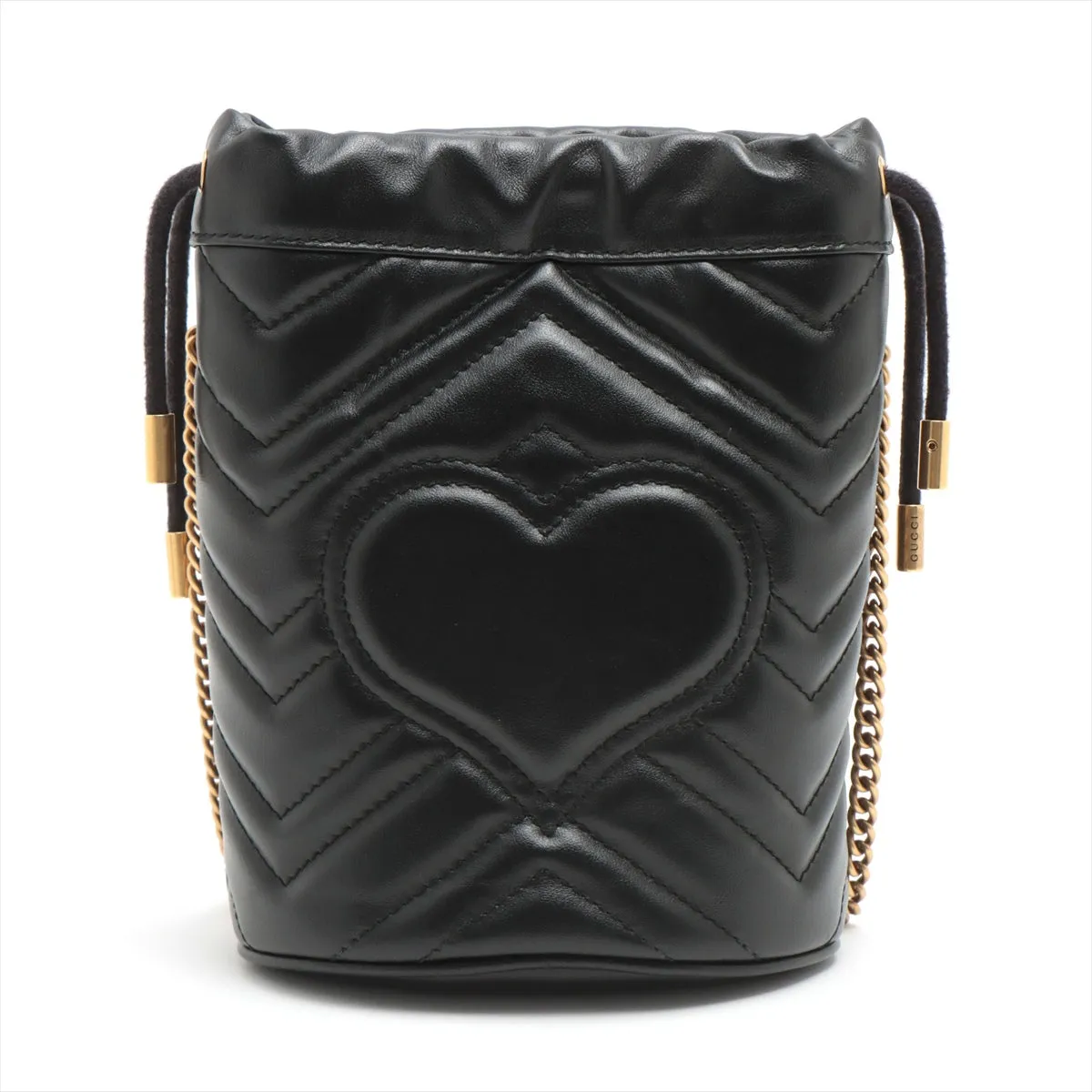Gucci Gg Marmont Leather Chain Shoulder Bag Black 575163