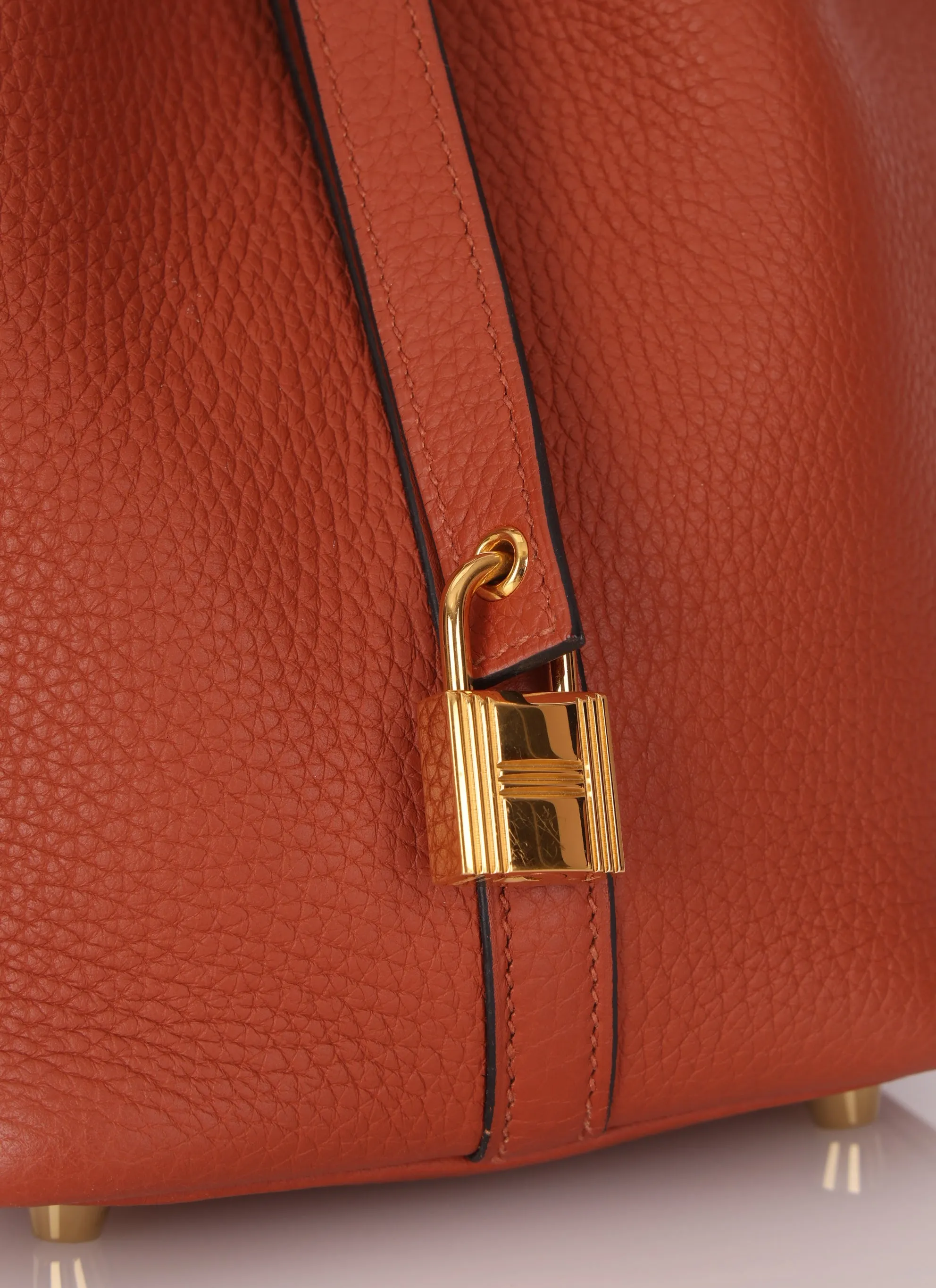 Hermès 2019 Clemence Cuivre Picotin 18