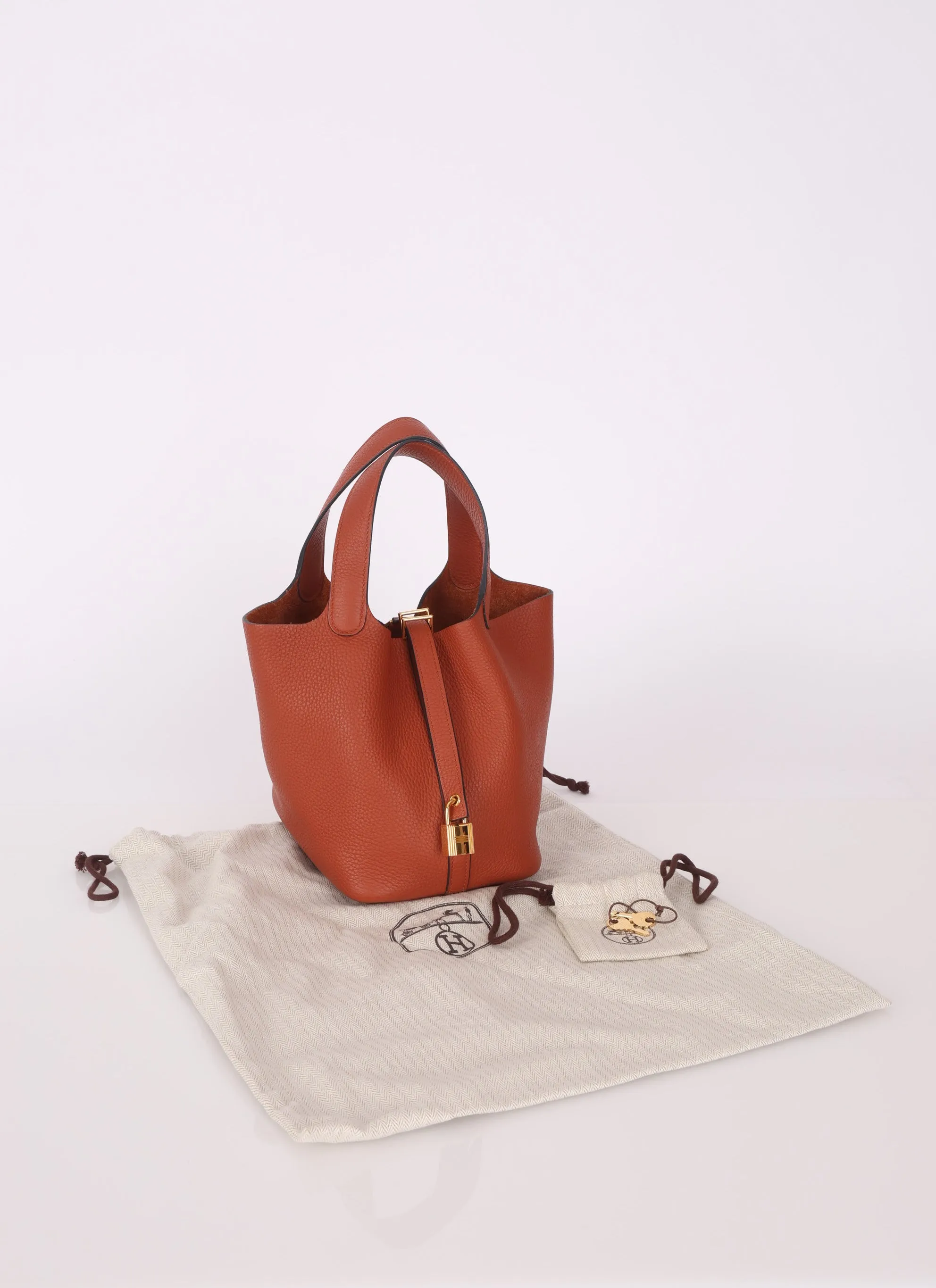 Hermès 2019 Clemence Cuivre Picotin 18