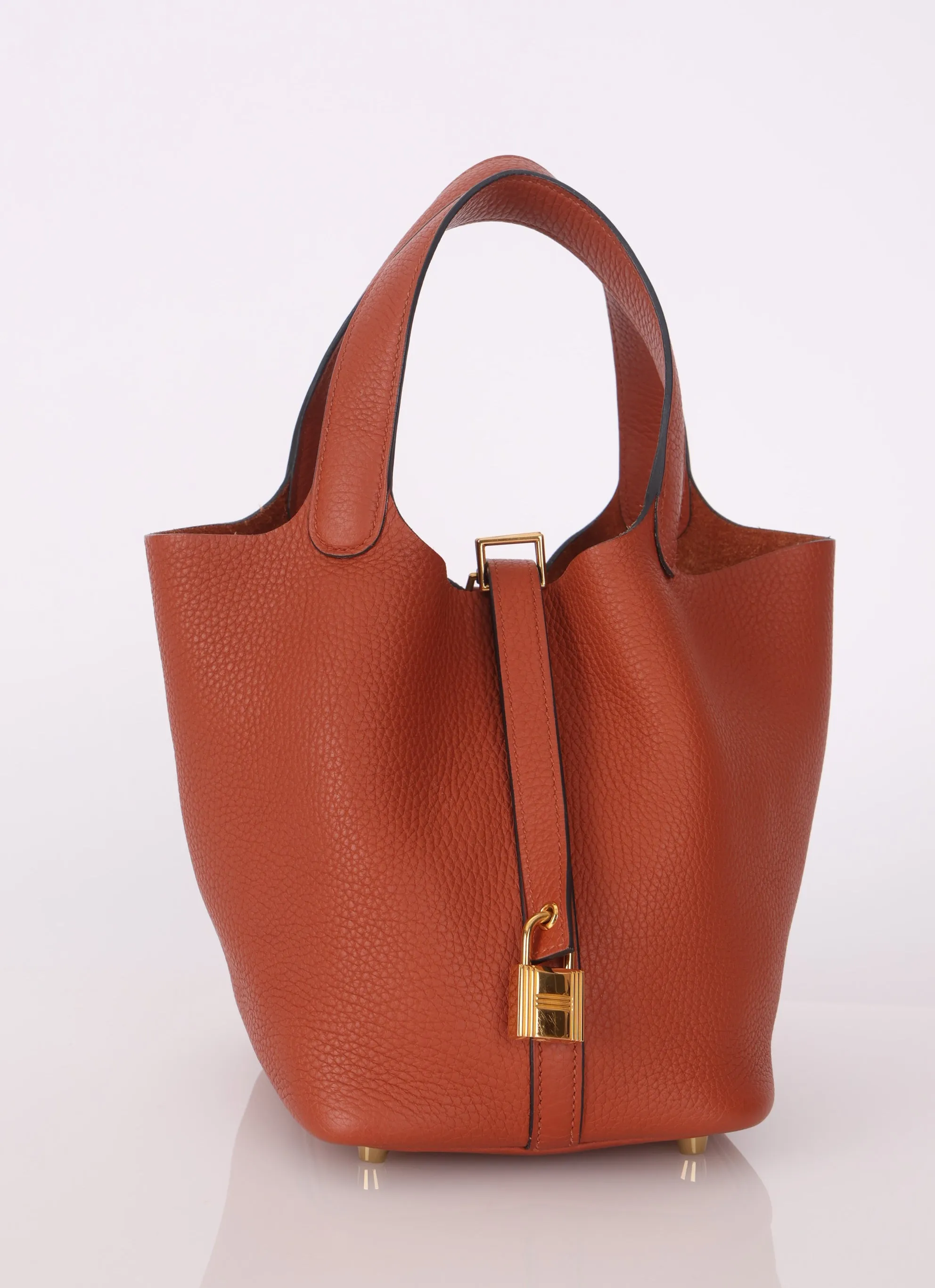 Hermès 2019 Clemence Cuivre Picotin 18