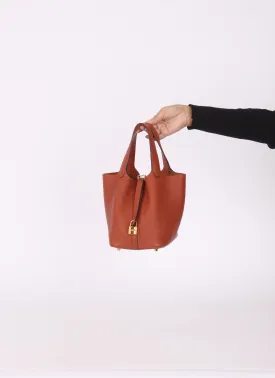 Hermès 2019 Clemence Cuivre Picotin 18