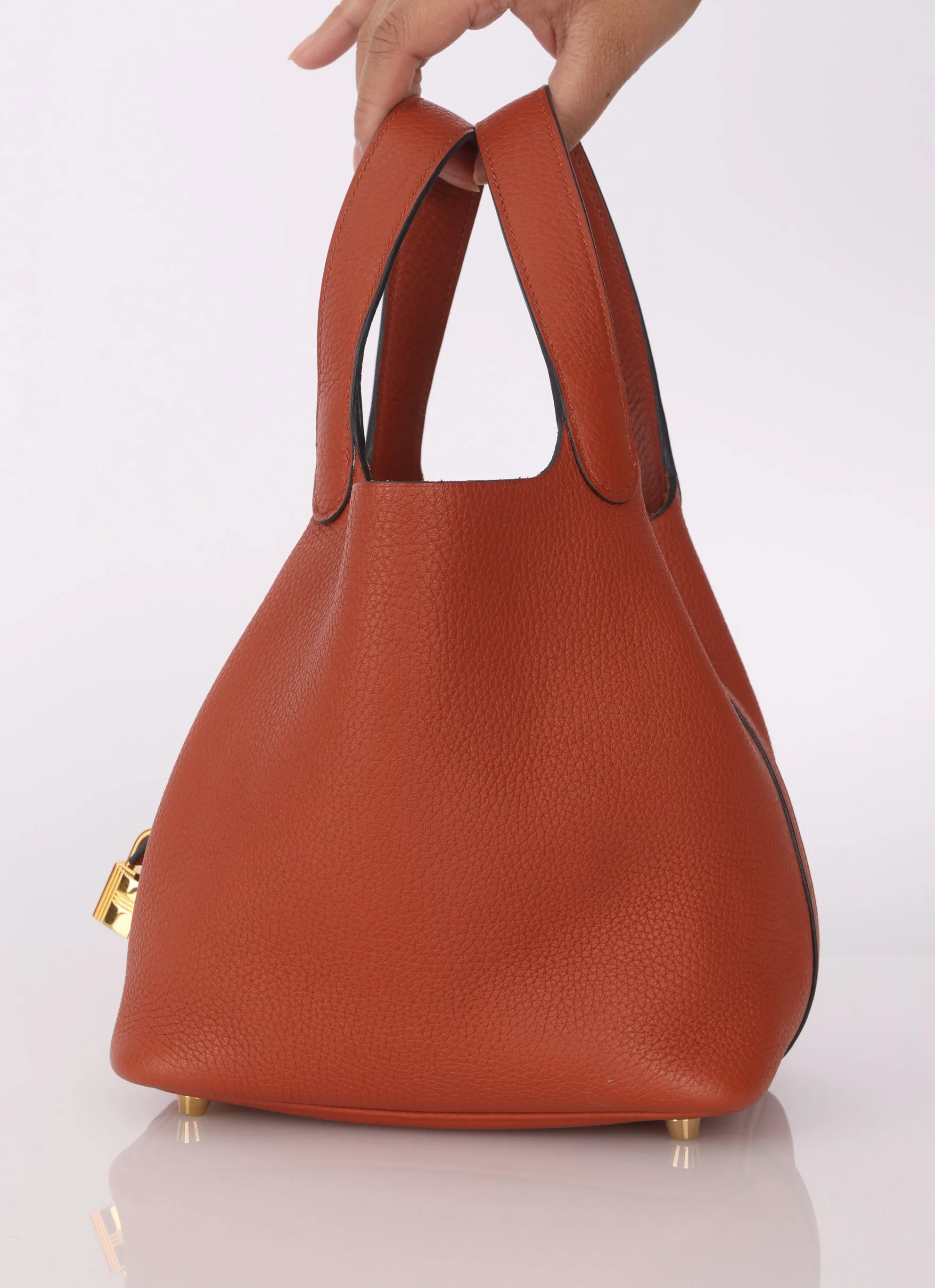 Hermès 2019 Clemence Cuivre Picotin 18
