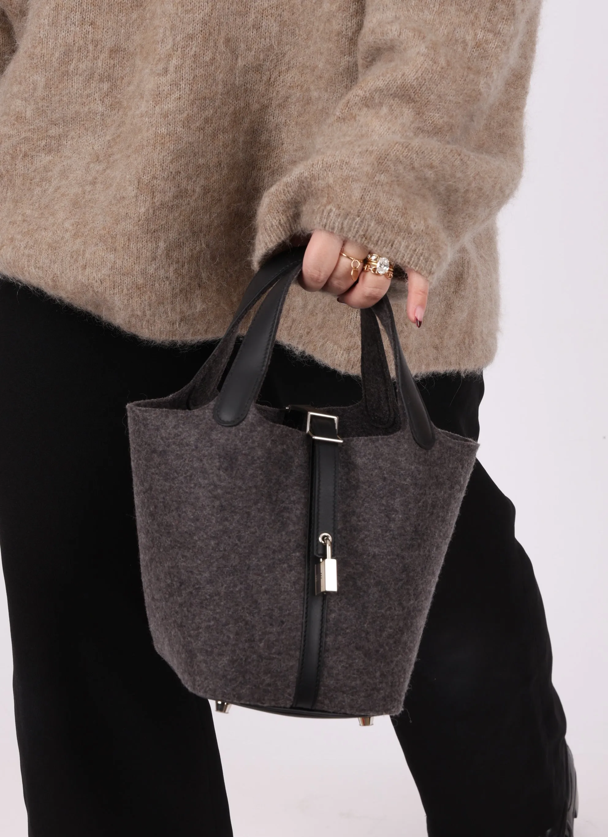 Hermès 2020 Feutre Wool Swift Picotin 18 PM PHW