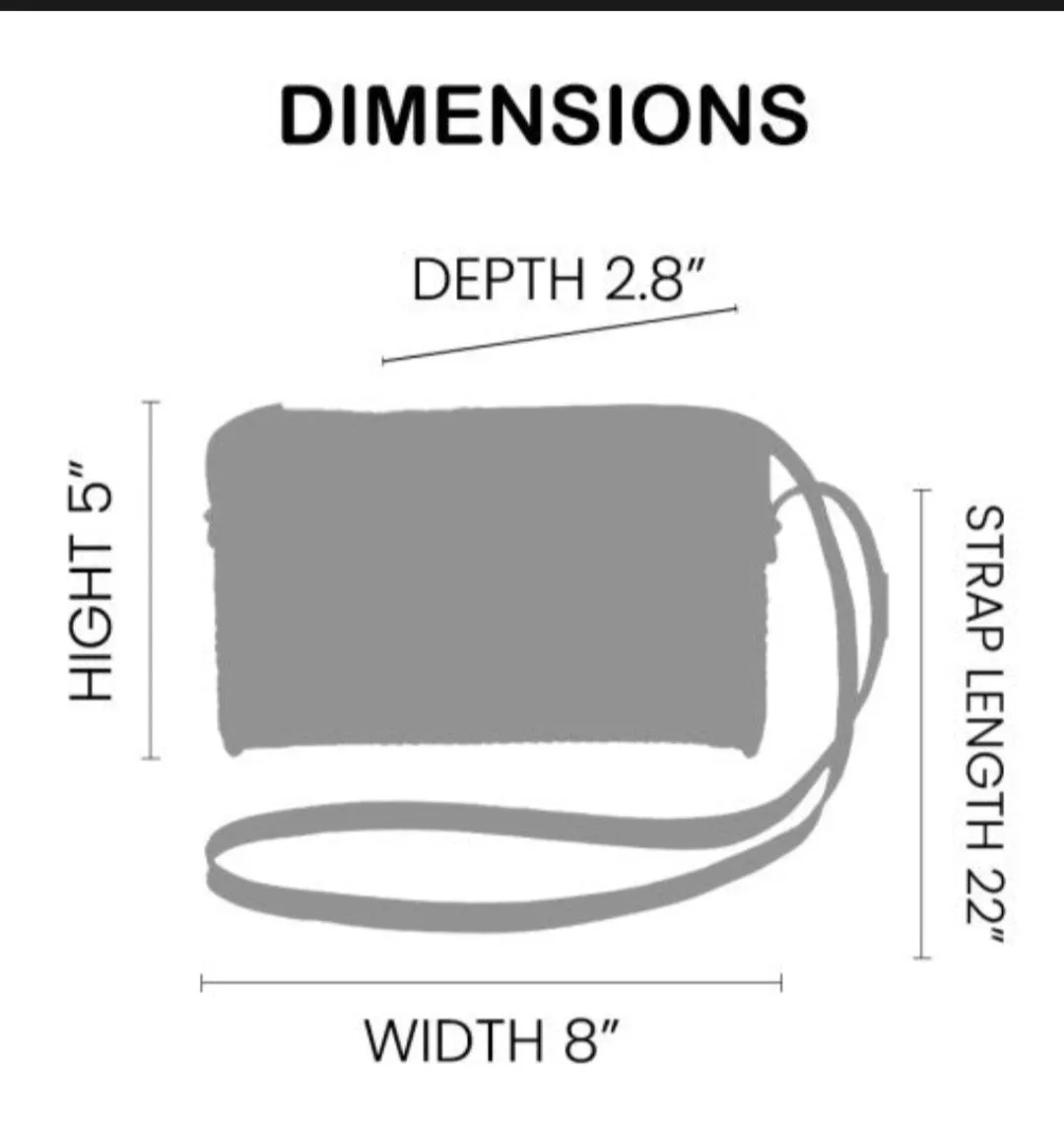 Hippie Heart White Rectangular Bag