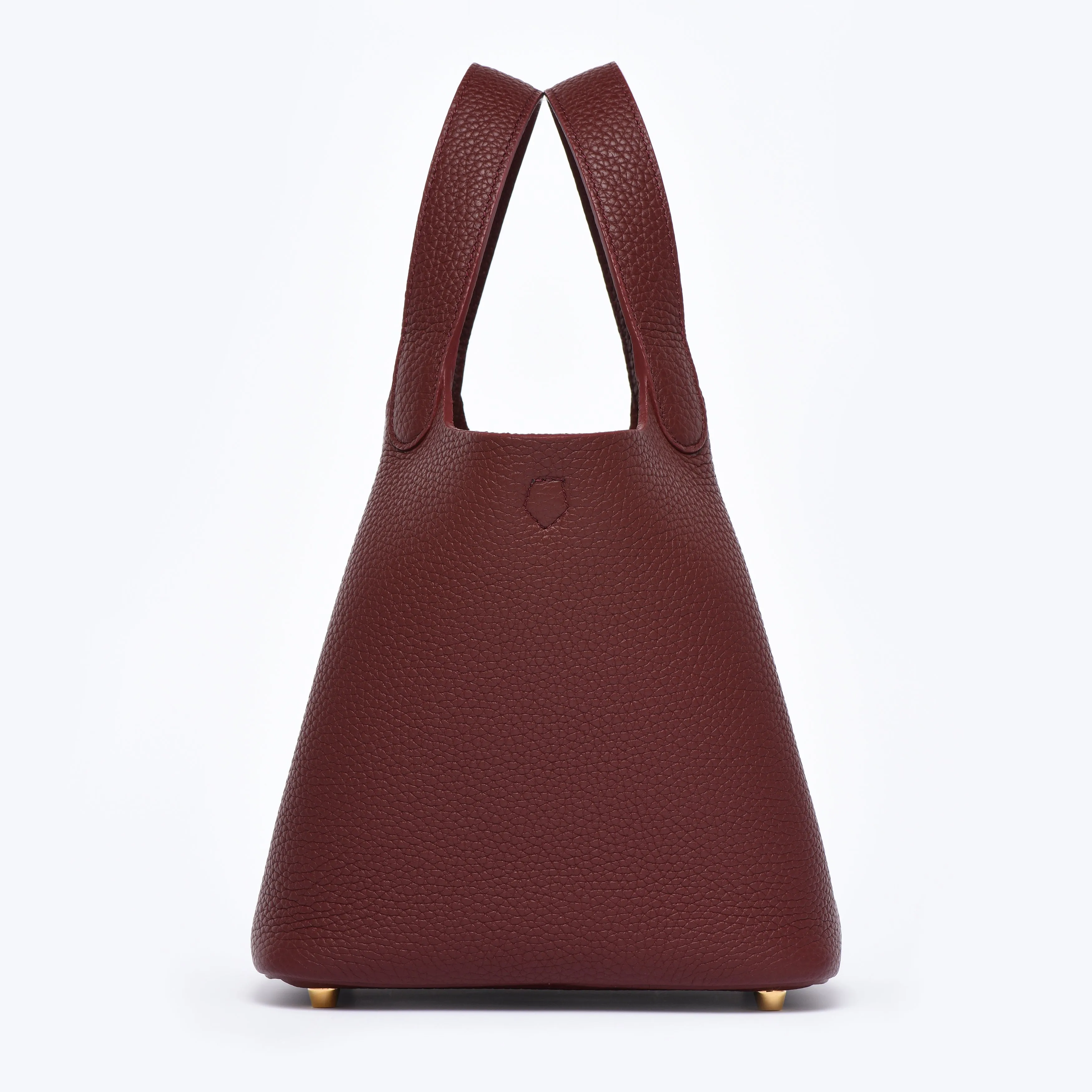 Josette - Versatile Bucket Bag - Grained Cowhide - BURGUNDY