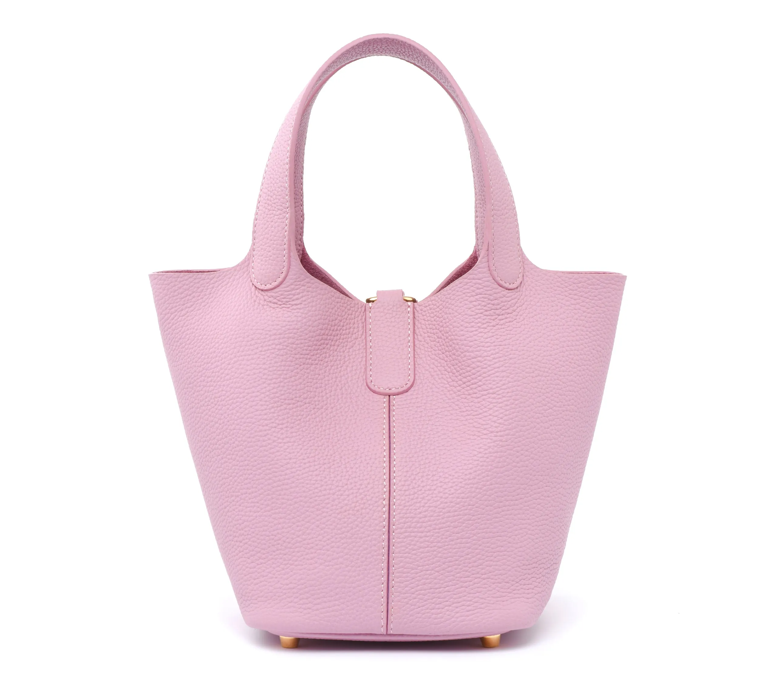 Josette - Versatile Bucket Bag - Grained Cowhide - CREAMY PINK