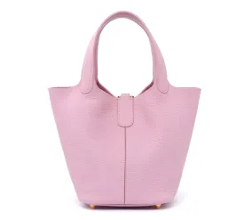 Josette - Versatile Bucket Bag - Grained Cowhide - CREAMY PINK